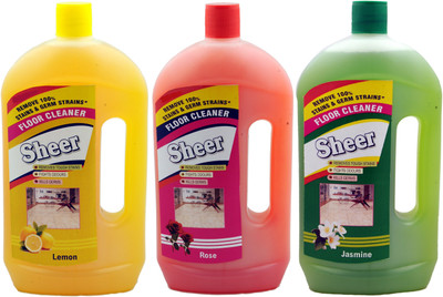 

Sheer Disinfectant Floor Cleaner3X900ml (Combo Pack Lemon,Rose,Jasmine) Lemon,Rose,Jasmine(2700 ml, Pack of 3)