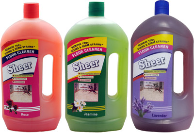 

Sheer Disinfectant Floor Cleaner 3X900ml (Combo Pack Rose,Jasmine,Lavender) Rose,Jasmine,Lavender(2700 ml, Pack of 3)