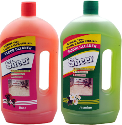 

Sheer Disinfectant Floor Cleaner 2X900ml (Combo Pack Rose,Jasmine) Rose,Jasmine(1800 ml, Pack of 2)