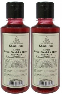 

Khadi Pure Herbal Woody Sandal & Honey Body Wash(420 ml, Pack of 2)