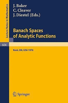 Banach Spaces of Analytic Functions.(English, Paperback, unknown)