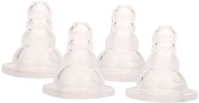 

MeeMee Anti-Colic Easy Flo Silicone Teat - Small (Pack of 4, White) Medium Flow Nipple(Pack of 4 Nipples)