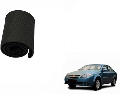 CARIZO Hand Stiched Steering Cover For Chevrolet Optra SRV(Black, Leatherite)
