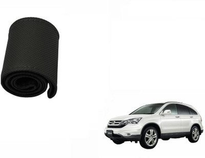 CARIZO Hand Stiched Steering Cover For Honda CR-V(Black, Leatherite)