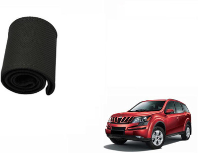 CARIZO Hand Stiched Steering Cover For Mahindra XUV 500(Black, Leatherite)