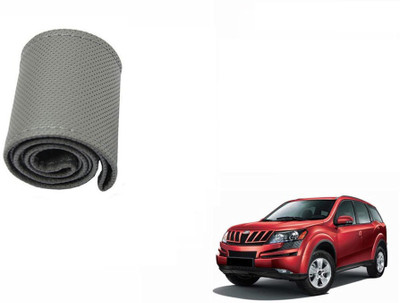 CARIZO Hand Stiched Steering Cover For Mahindra XUV 500(Grey, Leatherite)