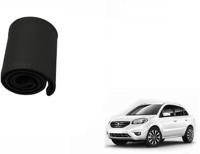 CARIZO Hand Stiched Steering Cover For Renault Koleos(Black, Leatherite)