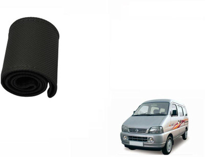CARIZO Hand Stiched Steering Cover For Maruti Versa(Black, Leatherite)