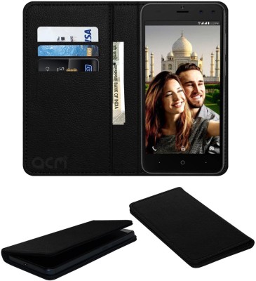 ACM Flip Cover for Intex Staari 11(Black, Cases with Holder, Pack of: 1)