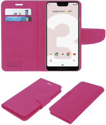 ACM Flip Cover for Google Pixel 3 Xl(Pink, Cases with Holder, Pack of: 1)