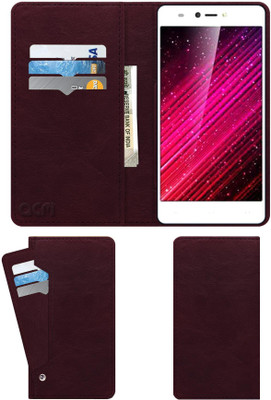 ACM Flip Cover for Yuho H1(Maroon, Cases with Holder, Pack of: 1)