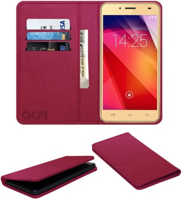 ACM Flip Cover for Ziox Astra Young(Pink, Cases with Holder, Pack of: 1)