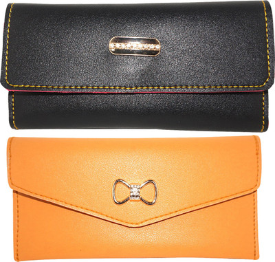

Fillincart Casual, Formal, Party Orange, Black Clutch, Black;orange