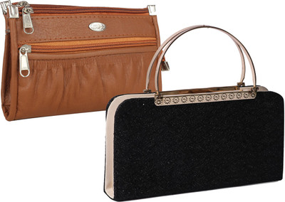 

Element Cart Casual, Formal, Party Brown, Black Clutch, Black;brown