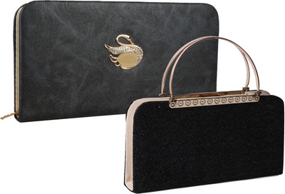 

Element Cart Casual, Formal, Party Black Clutch