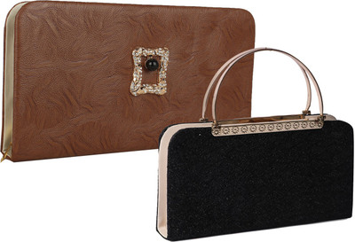 

Element Cart Casual, Formal, Party Brown, Black Clutch, Black;brown