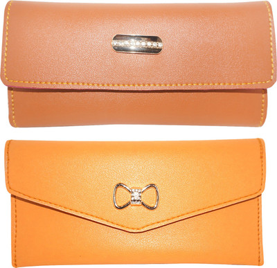 

Fillincart Casual, Formal, Party Orange, Brown Clutch, Brown;orange