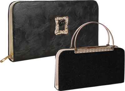 

Element Cart Casual, Formal, Party Black Clutch