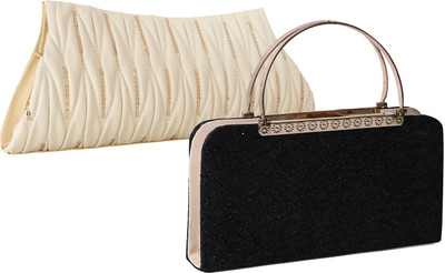 

Element Cart Casual, Formal, Party White, Black Clutch, Black;white