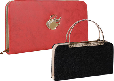 

Element Cart Casual, Formal, Party Pink, Black Clutch, Black;pink
