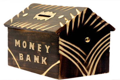 

Exreme wood Wooden MONEY BOX HUT SHAPE Coin Bank(Brown)