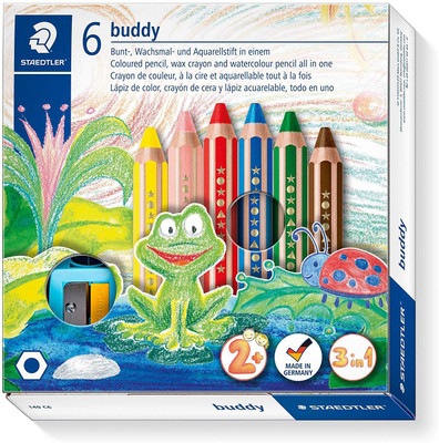 

Staedtler Buddy Color Pencil, Wax Crayon & Watercolour Pencil - All in one Hexagonal Shaped Color Pencils(Set of 1, Multicolor)