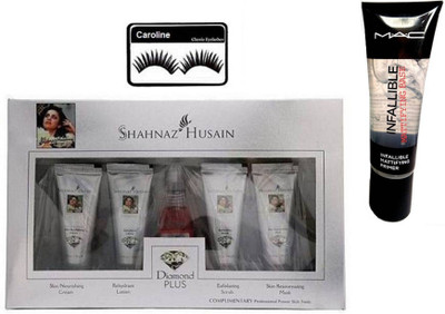 

caroline Eyelashes, Shahnaz Husain Diamond Plus kit with Mattifying Base Primer(Set of 3)