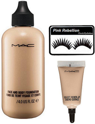 

Pink rebellion Eyelashes & face & Body Foundation & Select Cover Up(Set of 3)