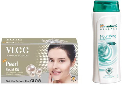

Himalaya Nourishing Body Lotion, Pearl Facial Kit(Set of 2)