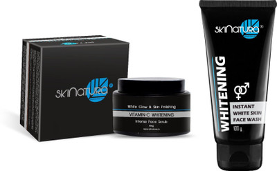 

Skinatura Vitamin-C Whitening Intense Face Scrub, Instant Whitening Face Wash with Cool Menthol Face Wash(Set of 2)