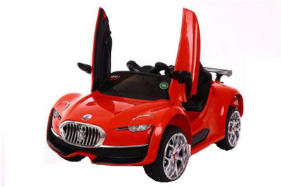 Happykids 12v Ride on Car, with openable doors, dual motor Car Battery Operated Ride On(Red)