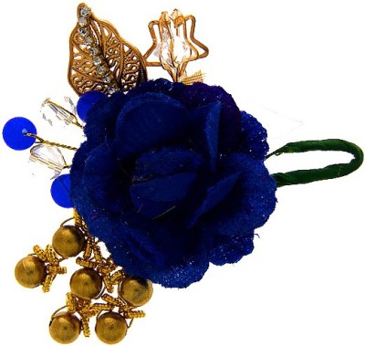 

Anuradha Art Jewellery Brooch Pin Bun Clip(Blue)