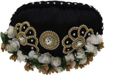 

Anuradha Art Jewellery Brooch Pin Bun Clip(Black)