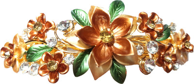 

Utopian Enamel and Crystal Hair Clip(Brown)