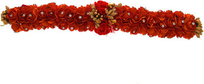 

Anuradha Art Jewellery Brooch Pin Bun Clip(Orange)