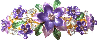 

Utopian Enamel and Crystal Hair Clip(Purple)