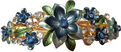 

Utopian Enamel and Crystal Hair Clip(Blue)