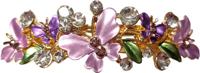 

Utopian Enamel and Crystal Hair Clip(Purple)