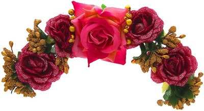 

Anuradha Art Jewellery Brooch Pin Hair Pin(Pink)