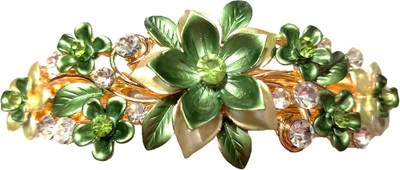 

Utopian Enamel and Crystal Hair Clip(Green)