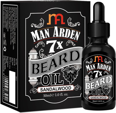 

Man Arden 7X Beard Oil (Sandalwood) - 7 Premium Oils Blend For Beard Growth & Nourishment Hair Oil(30 ml)
