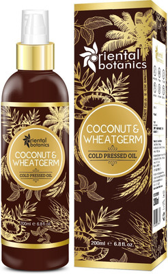 

Oriental Botanics Organic Coconut & Wheat Germ Cold Pressed Oil - (No Mineral Oil, Silicon or Paraben) Hair Oil(200 ml)