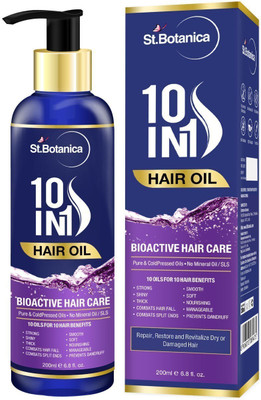 

St.Botanica 10 In 1 Hair Oil (Jojoba, Almond, Castor, Olive, Rosemary, Grapeseed & more) Hair Oil(200 ml)
