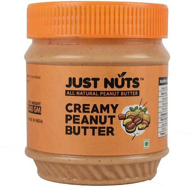 

Just Nuts Just Nuts- All Natural Peanut Butter with No Added Sugar, Salt or Hydrogenated Oils (CREAMY) 340gm … 340 g