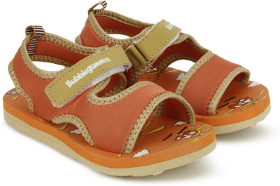 

Bubblegummers Boys Velcro Sports Sandals(Orange, Red