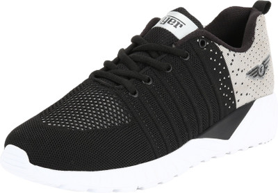 

Flyer Boys Lace Running Shoes(Black, Black l. grey