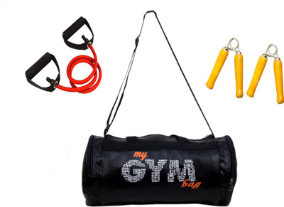 

Credence My Fitness Gym Duffel Bag with 2 wooden Hnad grips 1 toning Tube Gym & Fitness Kit