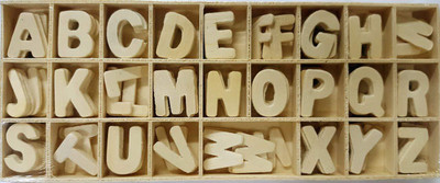 

Skywalk Plain Wooden Alphabets Set (5 Pcs Each) Letters for Art and Craft Purpose