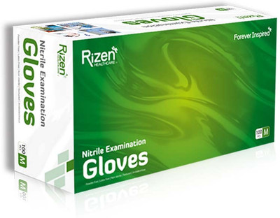 

Rizen Healthcare Nitrile Nitrile Examination Gloves(Pack of 100)