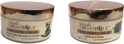 

KHADI ORGANIQUE Anti ageing cream,Acne pimple cream combo pack 100 gm (pack of 2)(100 g)